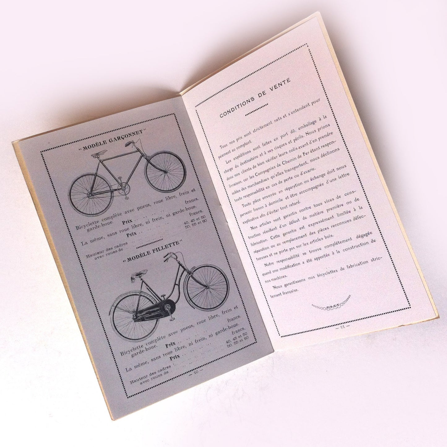 Catalogue ancien Cycles Bettina