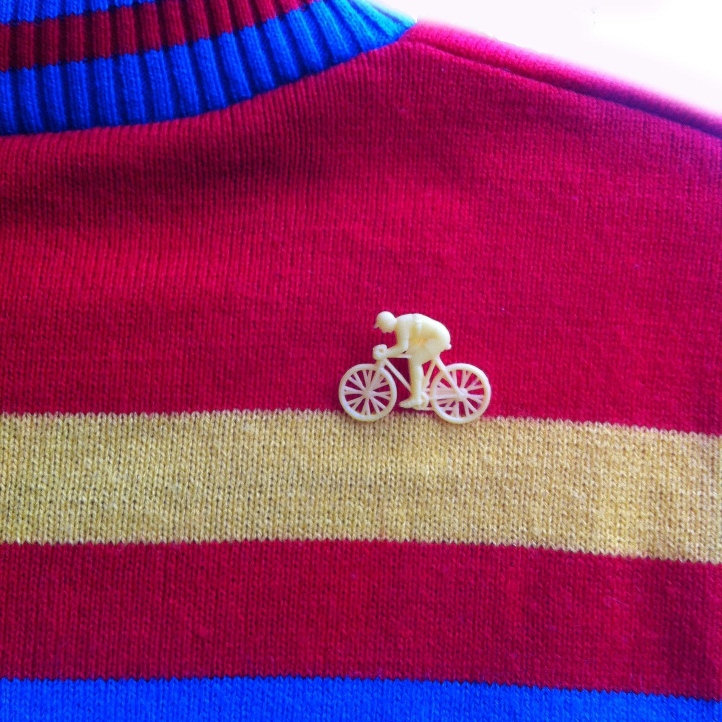 Vintage cyclist pin