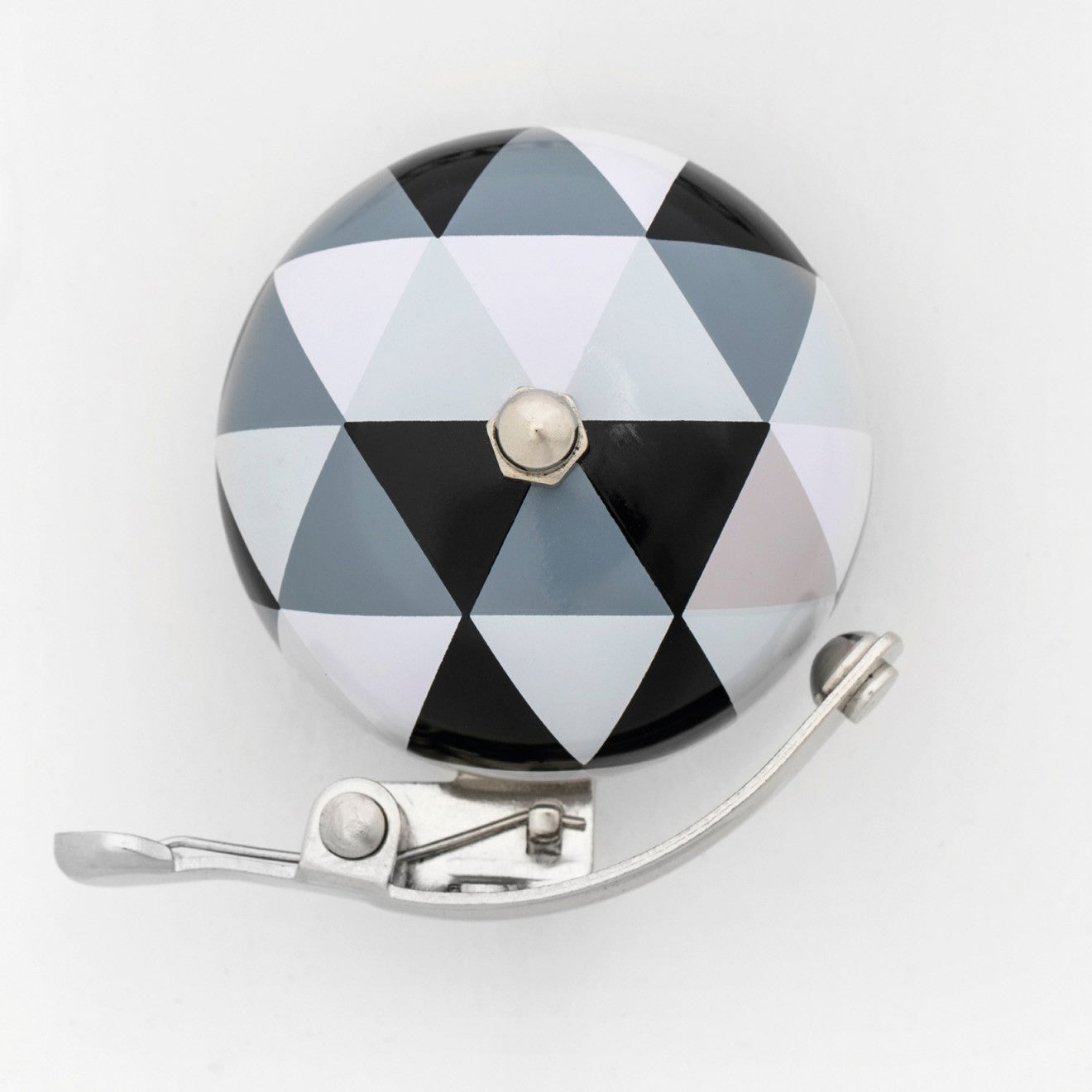 Black &amp; White Harlequin Retro Doorbell