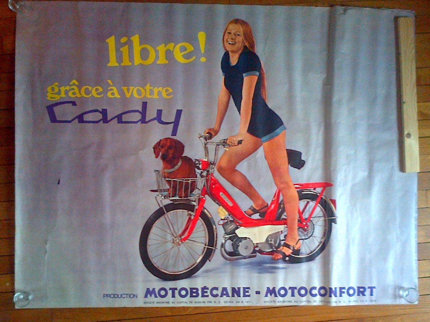 Old Motobécane Motoconfort CADY poster from 1971