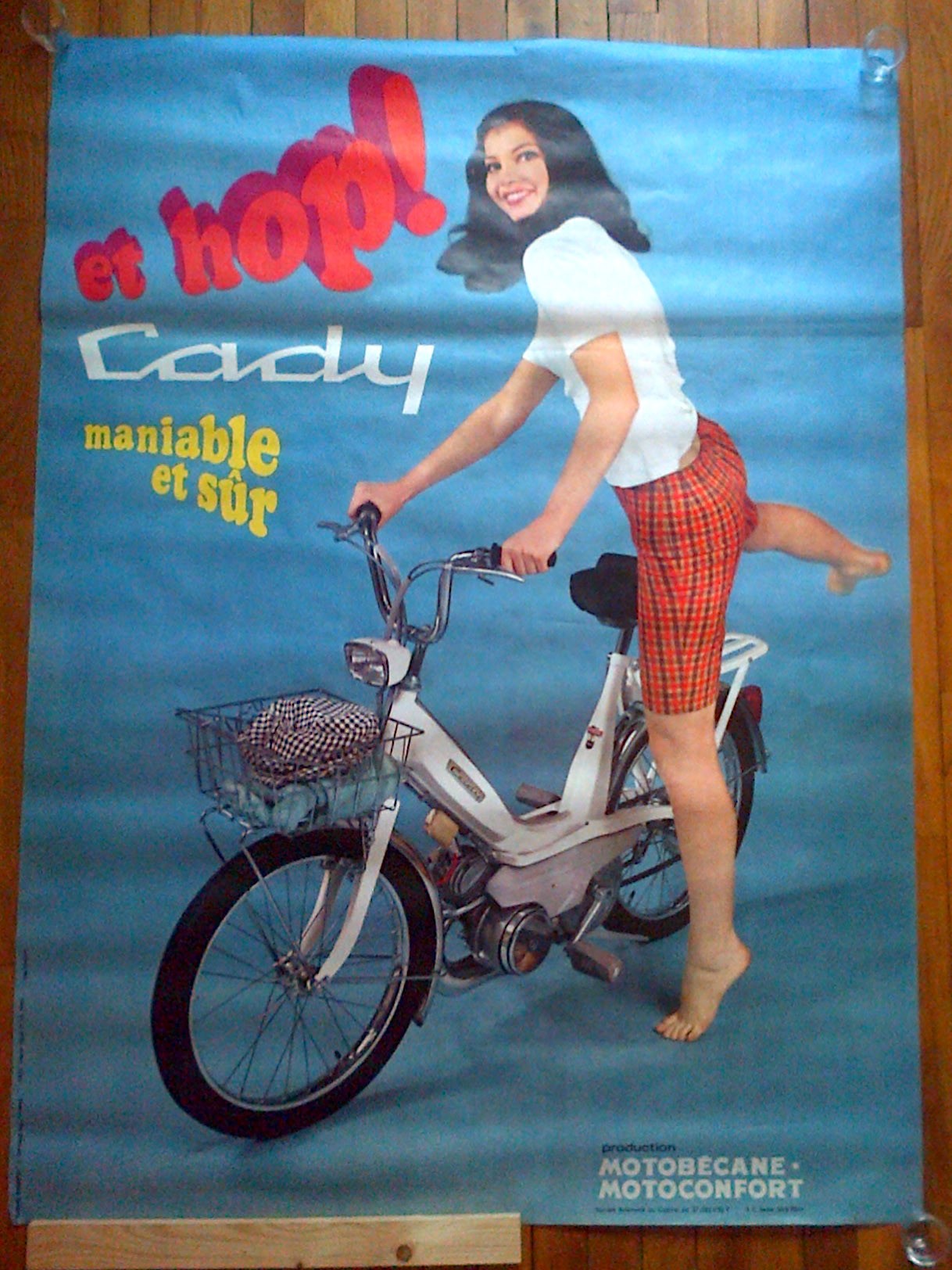 Old Motobécane Motoconfort CADY poster from 1969