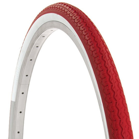 2 red and white tires 700x35C